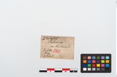 Etikett zu Bronzebrillenfibel (NHMW-PRAE-024415)